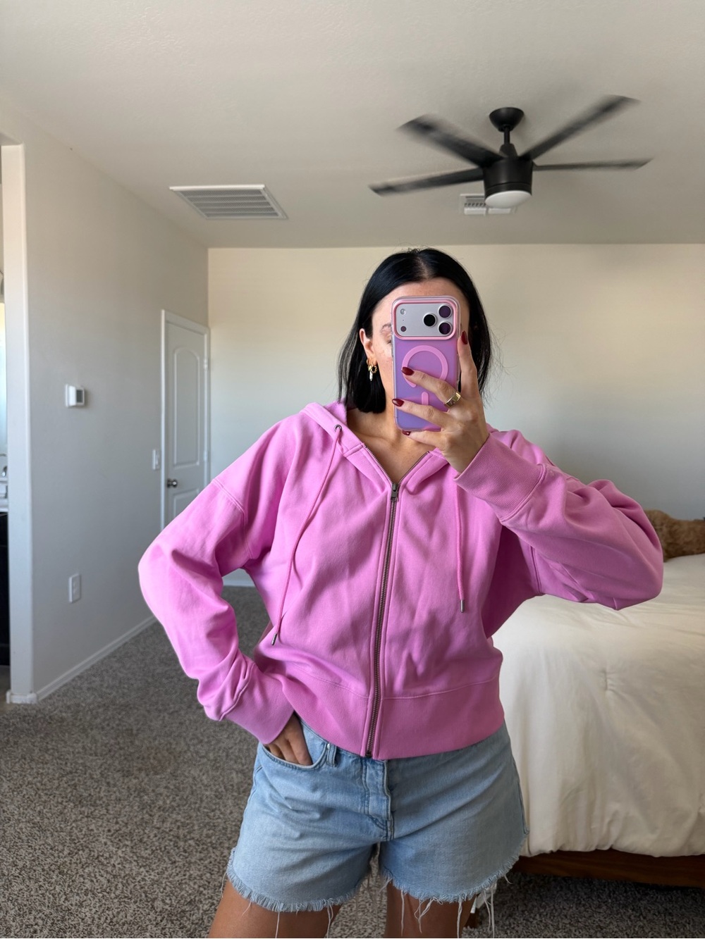 Pink zip up jacket